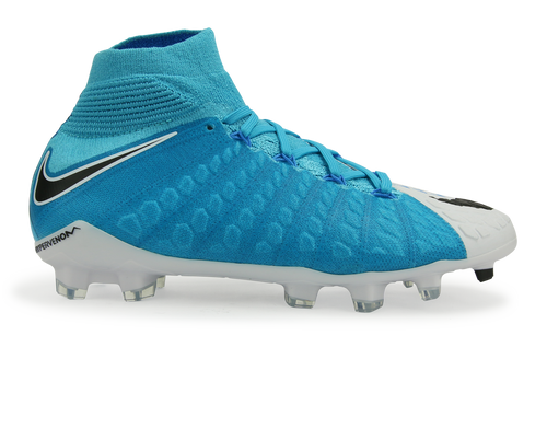 Nike Kids Hypervenom Phantom III Dynamic Fit FG White/Blue/Photo Blue