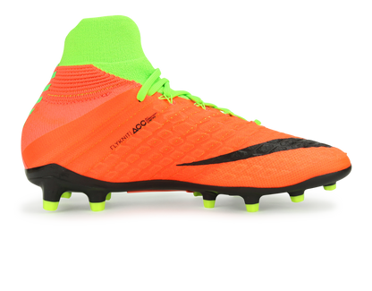 Nike Kids Hypervenom Phantom III Dynamic Fit FG Electric Green/Black/Hyper Orange