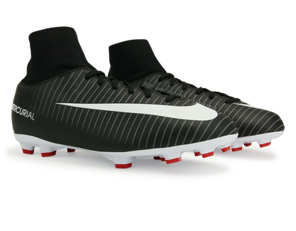 Nike Kids MercurialX Victory VI Dynamic Fit FG Black/White/Dark Grey
