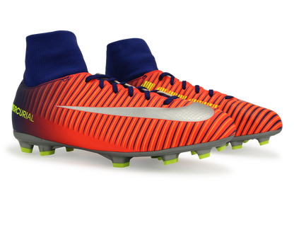 Nike Kids MercurialX Victory VI Dynamic Fit FG Deep Royal Blue/Chrome/Total Crimson