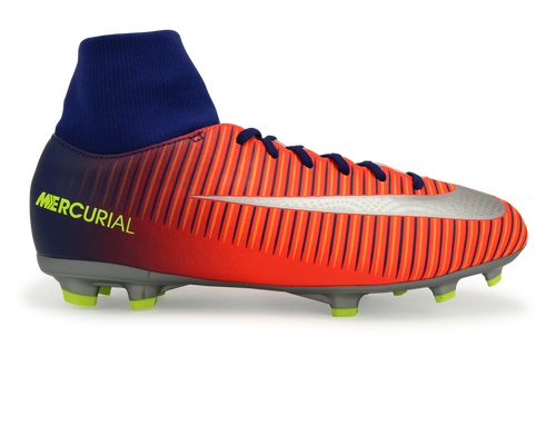 Nike Kids MercurialX Victory VI Dynamic Fit FG Deep Royal Blue/Chrome/Total Crimson
