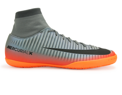 Nike Men's MercurialX Victory VI CR7 Dynamic Fit Indoor Soccer Shoes Cool Wolf GreyGrey/Metallic Hematite