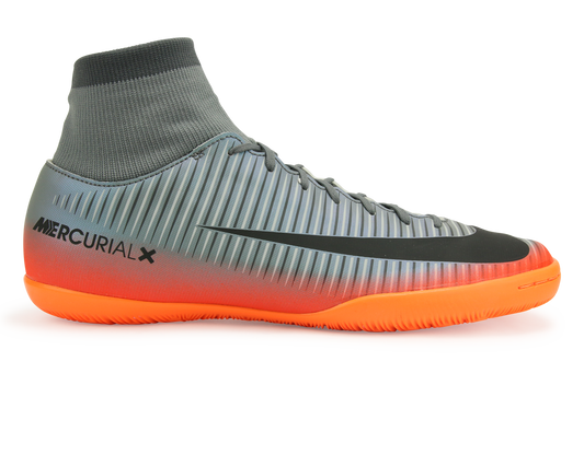 Nike Men's MercurialX Victory VI CR7 Dynamic Fit Indoor Soccer Shoes Cool Wolf GreyGrey/Metallic Hematite