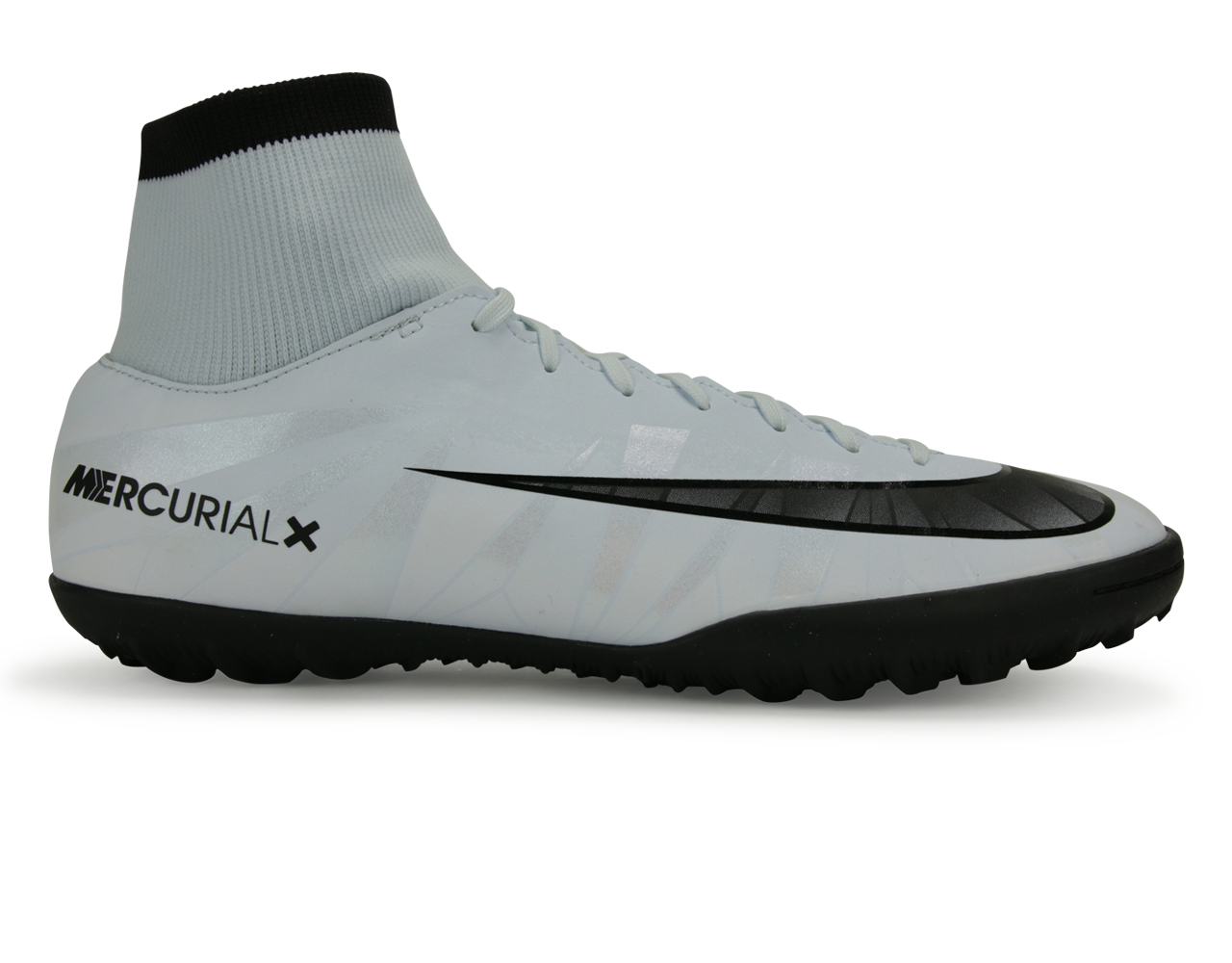 Nike Men's Mercurial Victory VI CR7 DF Turf Soccer Shoes Blue Tint/Black/White