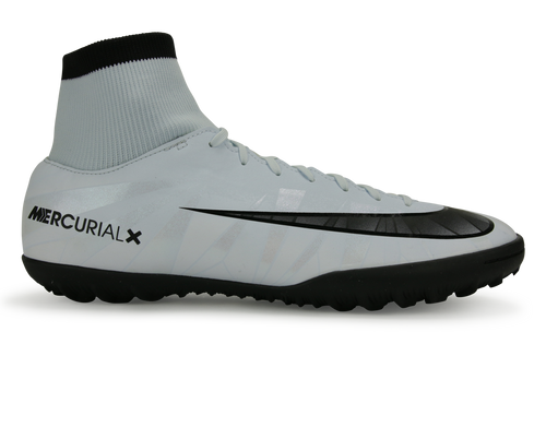 Nike Men's Mercurial Victory VI CR7 DF Turf Soccer Shoes Blue Tint/Black/White