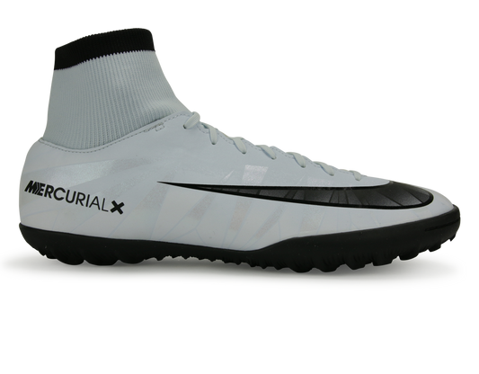 Nike Men's Mercurial Victory VI CR7 DF Turf Soccer Shoes Blue Tint/Black/White