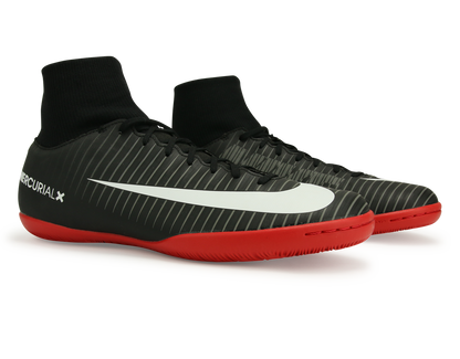 Nike Men's MercurialX Victory VI Dynamic Fit Indoor Soccer Shoes Black/White/Dark Grey