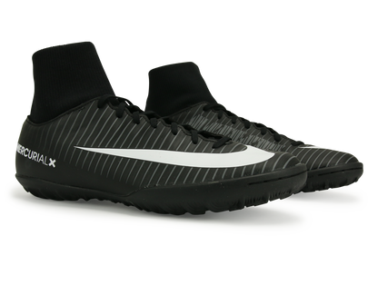 Nike Men's MercurialX Victory VI Dynamic Fit Turf Soccer Shoes Black/White/Dark Grey