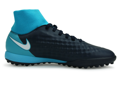 Nike Men's MagistaX Onda II DF Turf Shoes Obsidian/Gamma Blue