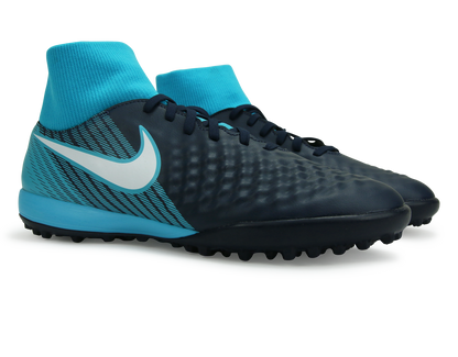 Nike Men's MagistaX Onda II DF Turf Shoes Obsidian/Gamma Blue