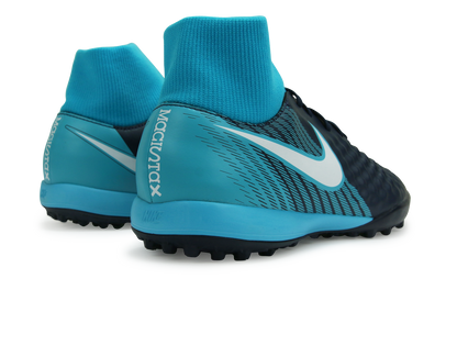 Nike Men's MagistaX Onda II DF Turf Shoes Obsidian/Gamma Blue