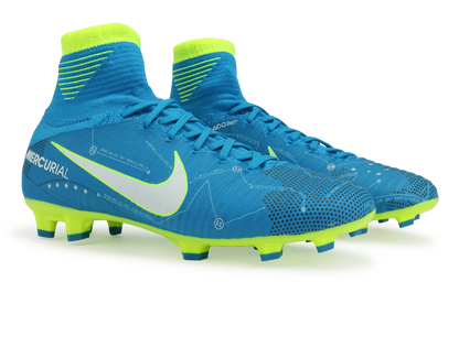 Nike Kids Mercurial Superfly DF Neymar Jr FG Blue Orbit/White