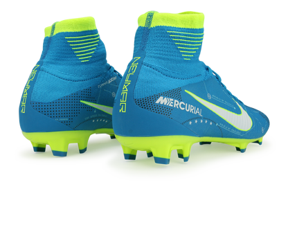 Nike Kids Mercurial Superfly DF Neymar Jr FG Blue Orbit/White