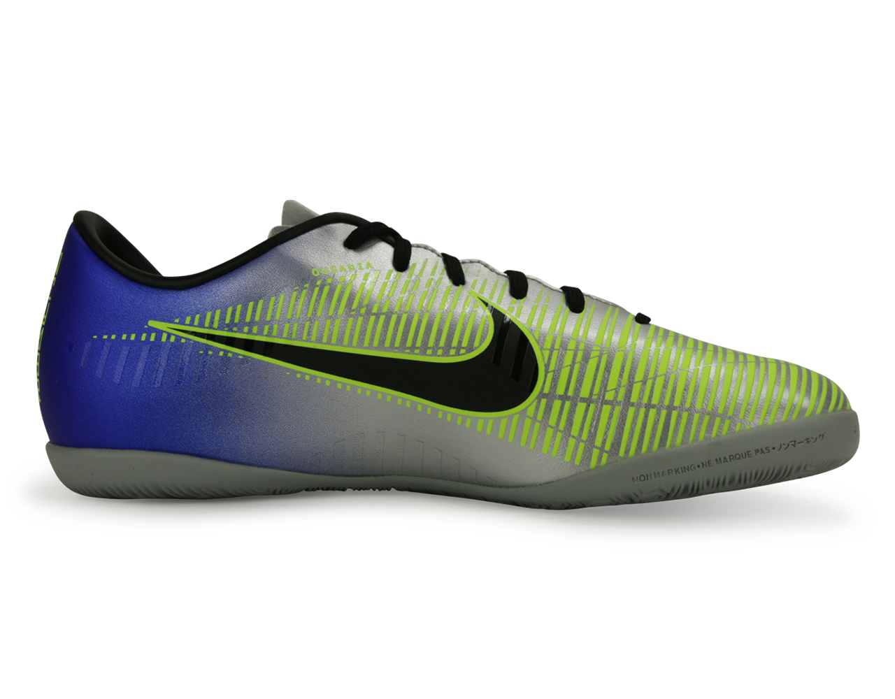 Nike Kids MercurialX Victory 6 Neymar Jr Indoor Soccer Shoes Racer Blue/Black/Chrome/Volt
