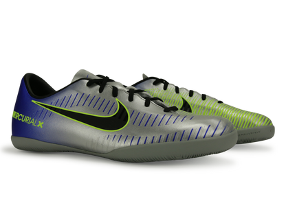 Nike Kids MercurialX Victory 6 Neymar Jr Indoor Soccer Shoes Racer Blue/Black/Chrome/Volt
