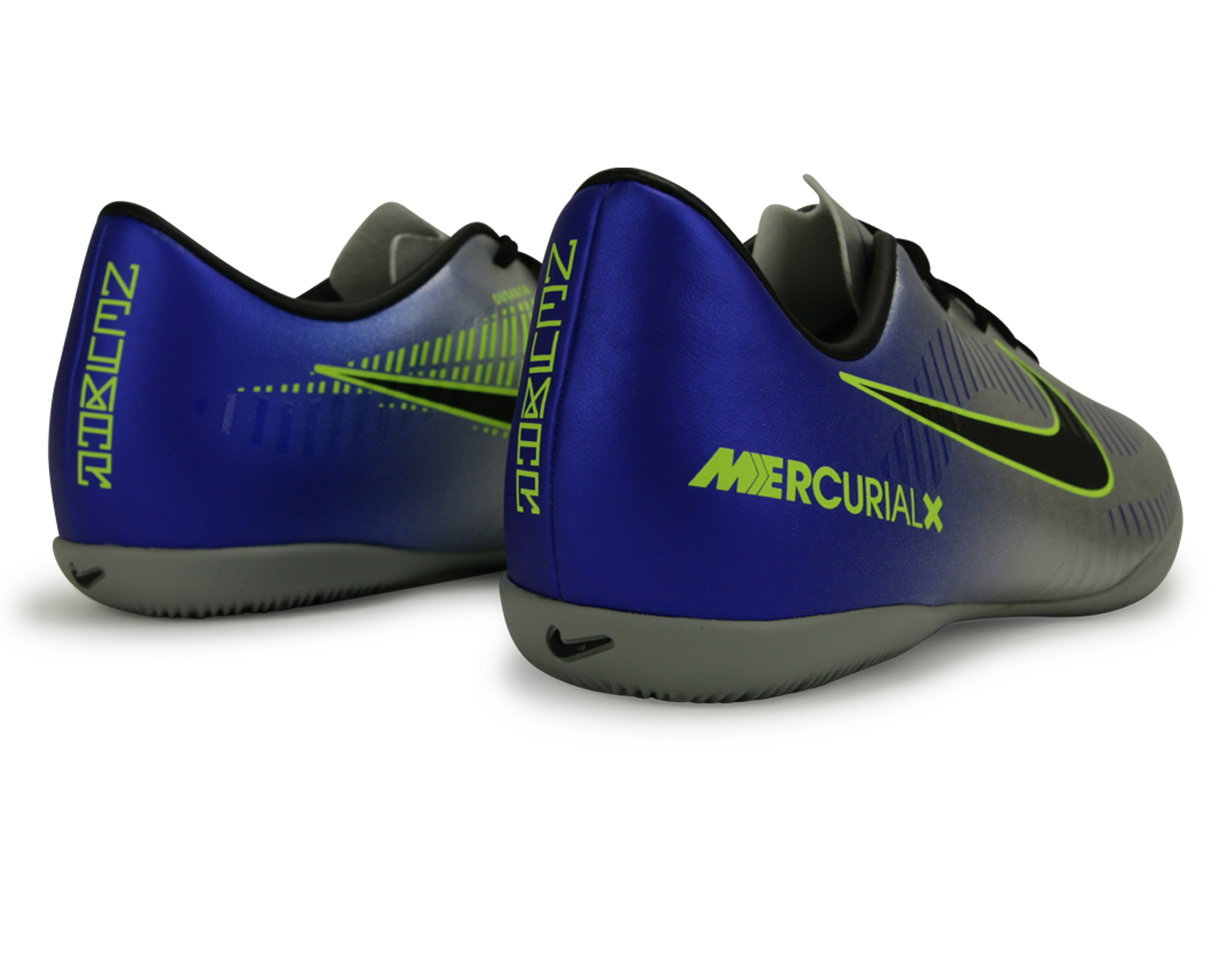 Nike Kids MercurialX Victory 6 Neymar Jr Indoor Soccer Shoes Racer Blue/Black/Chrome/Volt