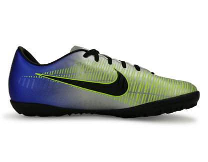 Nike Kids MercurialX Victory 6 Neymar Jr Turf Soccer Shoes Racer Blue/Black/Chrome/Volt