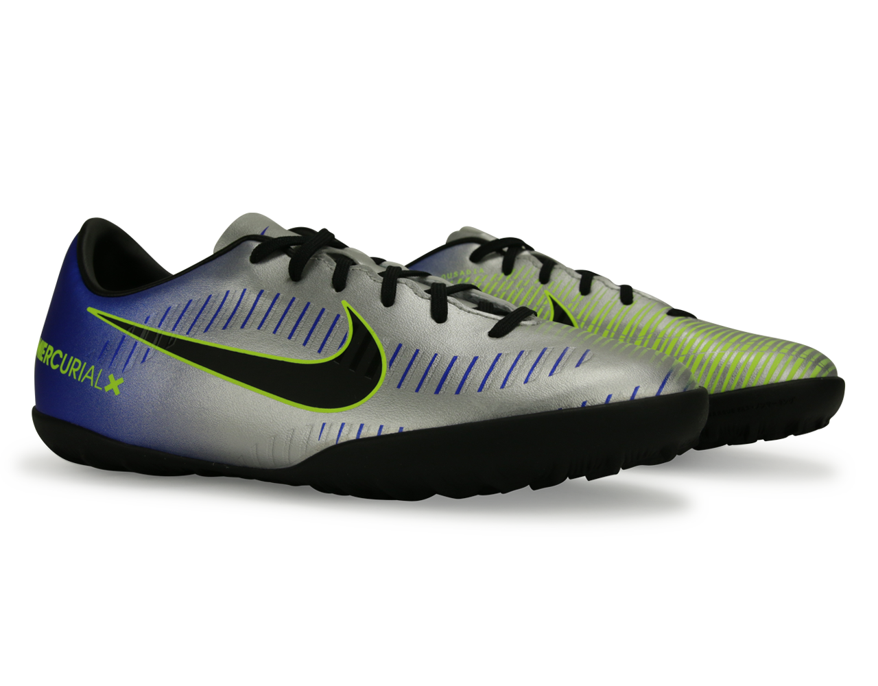 Nike Kids MercurialX Victory 6 Neymar Jr Turf Soccer Shoes Racer Blue/Black/Chrome/Volt
