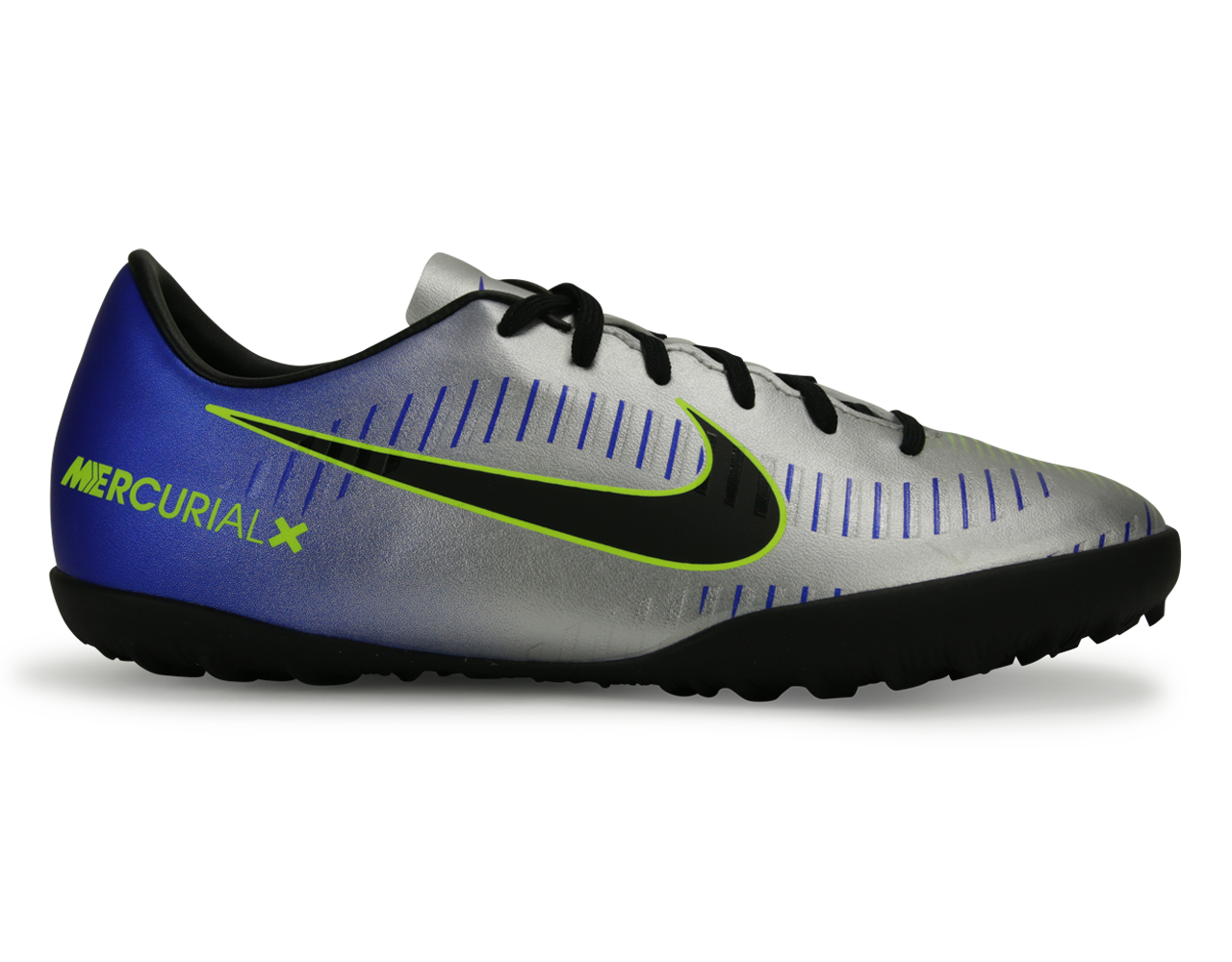 Nike Kids MercurialX Victory 6 Neymar Jr Turf Soccer Shoes Racer Blue/Black/Chrome/Volt