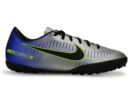 Nike Kids MercurialX Victory 6 Neymar Jr Turf Soccer Shoes Racer Blue/Black/Chrome/Volt