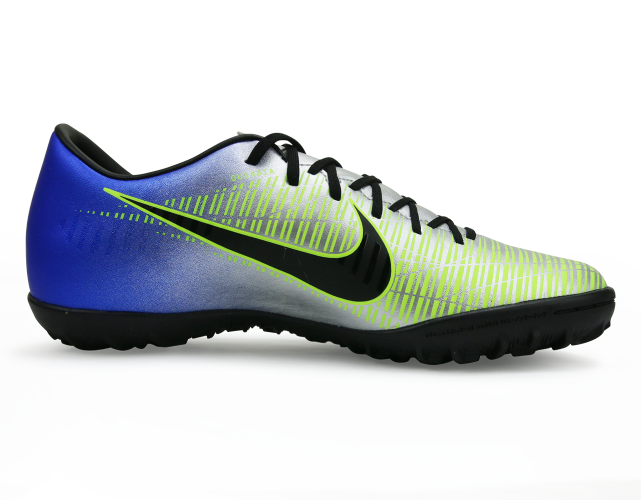 Nike Men's MercurialX Victory VI Neymar Jr Turf Soccer Shoes Racer Blue/Black/Chrome/Volt