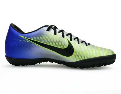 Nike Men's MercurialX Victory VI Neymar Jr Turf Soccer Shoes Racer Blue/Black/Chrome/Volt