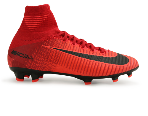 Nike Kids Mercurial Superfly V Dynamic Fit FG University Red/Black