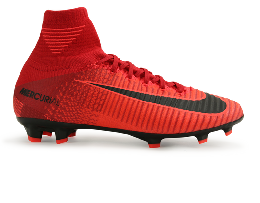 Nike Kids Mercurial Superfly V Dynamic Fit FG University Red/Black