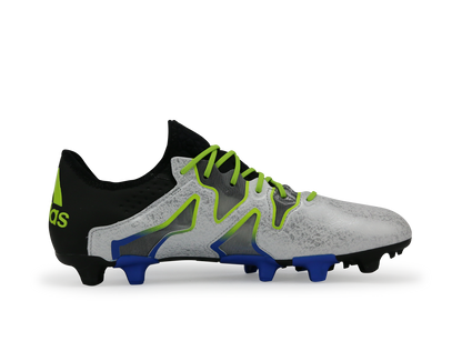 adidas Men's X 15 + SL FG/AG White/Core Black/Solar Slime