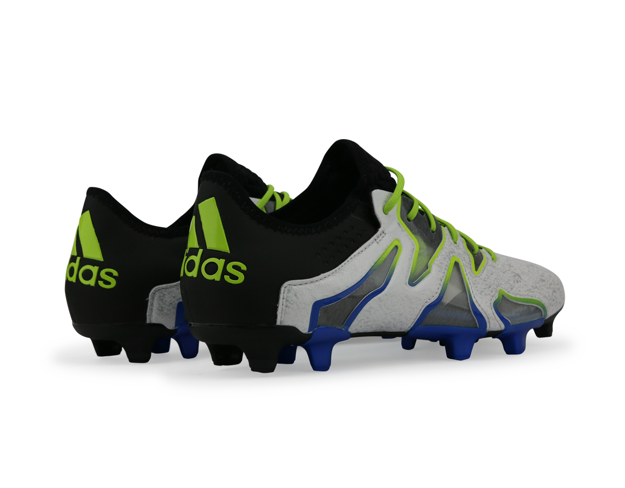 adidas Men's X 15 + SL FG/AG White/Core Black/Solar Slime