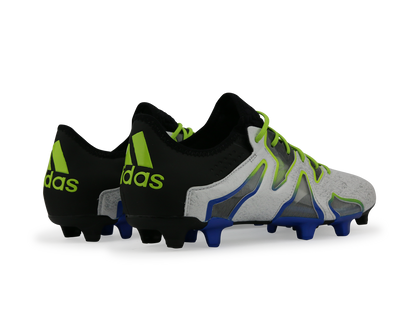 adidas Men's X 15 + SL FG/AG White/Core Black/Solar Slime