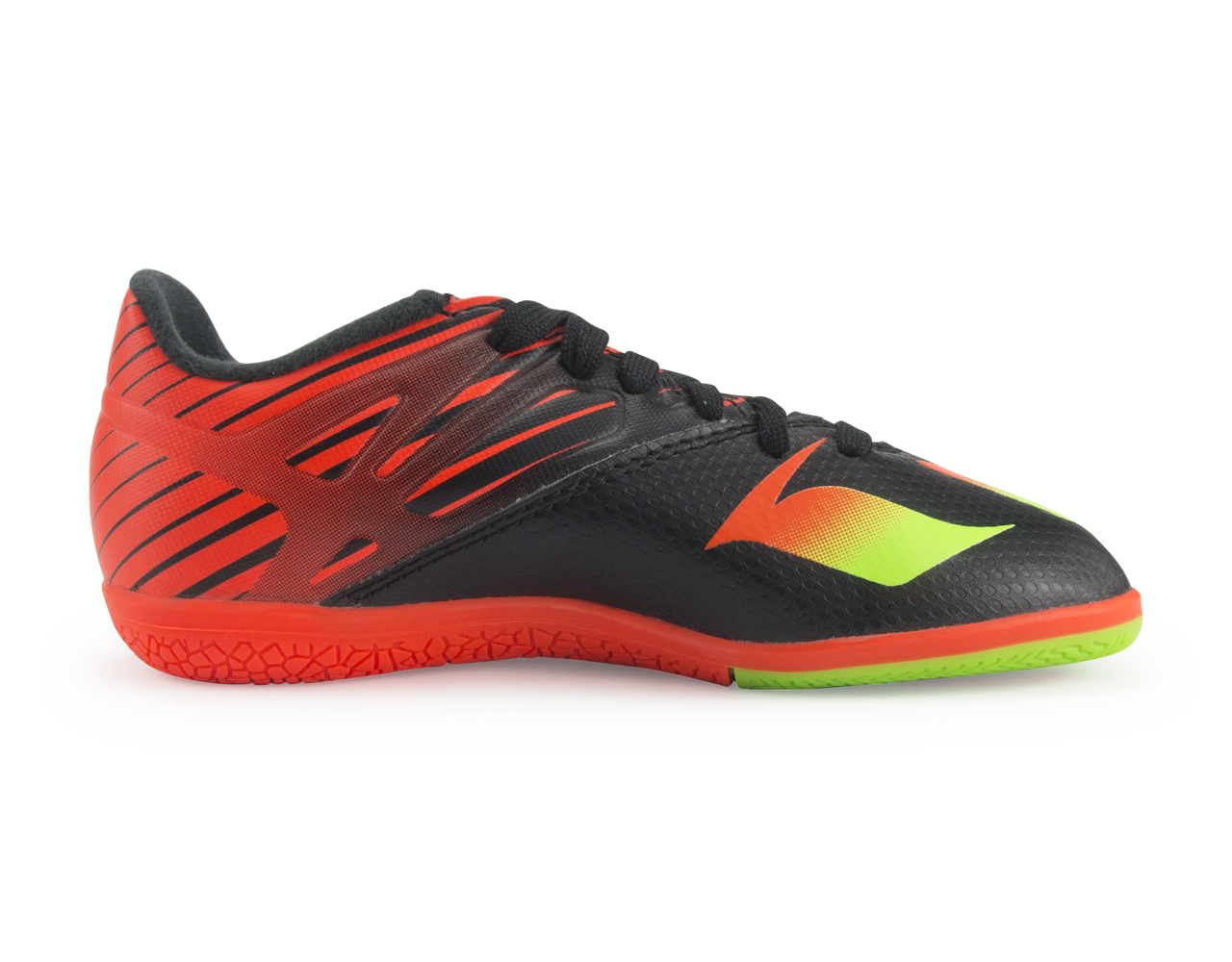 adidas Kids Messi 15.3 Indoor Soccer Shoes Core Black/Neon Green/Infrared