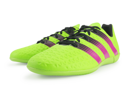 adidas Men's ACE 15.3 Indoor Soccer Shoes Solar Green/Shock Pink/Black