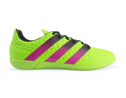 adidas Men's ACE 15.3 Indoor Soccer Shoes Solar Green/Shock Pink/Black
