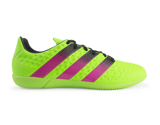 adidas Men's ACE 15.3 Indoor Soccer Shoes Solar Green/Shock Pink/Black