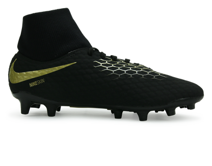 Nike Men's Hypervenom Phantom 3 Academy DF FG Black/Metalic Vivid Gold