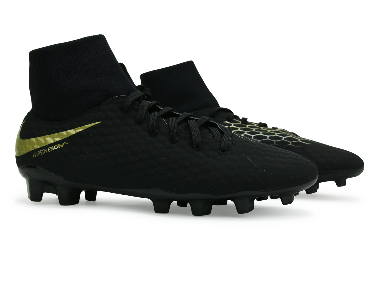 Nike Men's Hypervenom Phantom 3 Academy DF FG Black/Metalic Vivid Gold