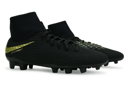 Nike Men's Hypervenom Phantom 3 Academy DF FG Black/Metalic Vivid Gold
