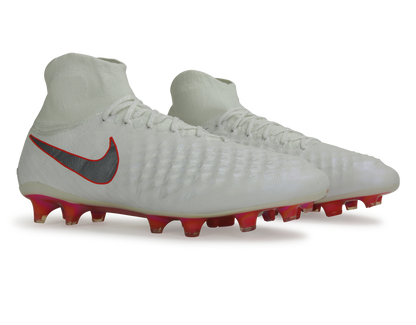 Nike Men's Magista Obra 2 Elite DF FG White/Metalic Cool Grey/Light Crimson