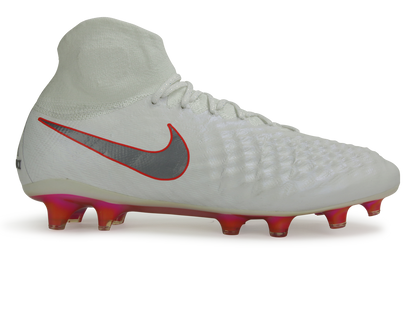 Nike Men's Magista Obra 2 Elite DF FG White/Metalic Cool Grey/Light Crimson