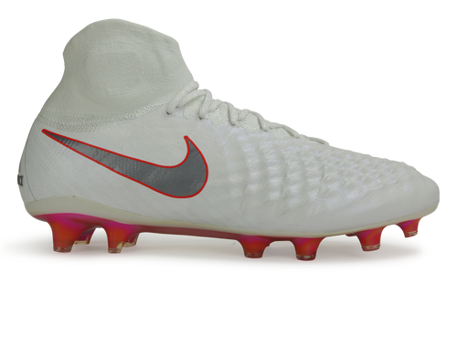 Nike Men's Magista Obra 2 Elite DF FG White/Metalic Cool Grey/Light Crimson