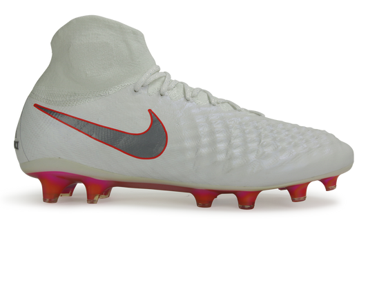 Nike Men's Magista Obra 2 Elite DF FG White/Metalic Cool Grey/Light Crimson