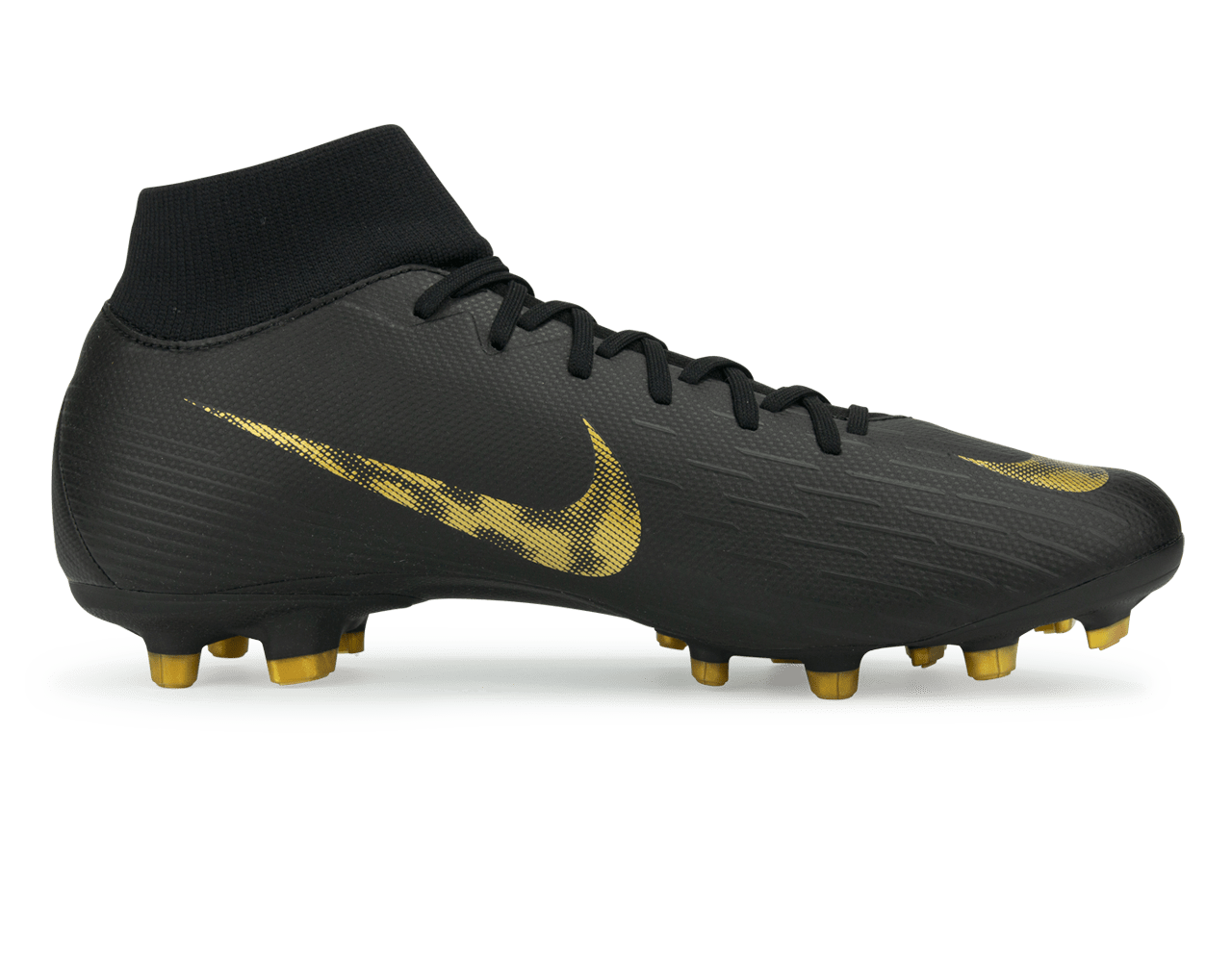 Nike Men's Mercurial Superfly 6 Academy FG/MG Black/Metallic Vivid Gold