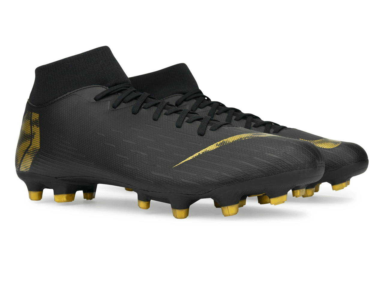 Nike Men's Mercurial Superfly 6 Academy FG/MG Black/Metallic Vivid Gold