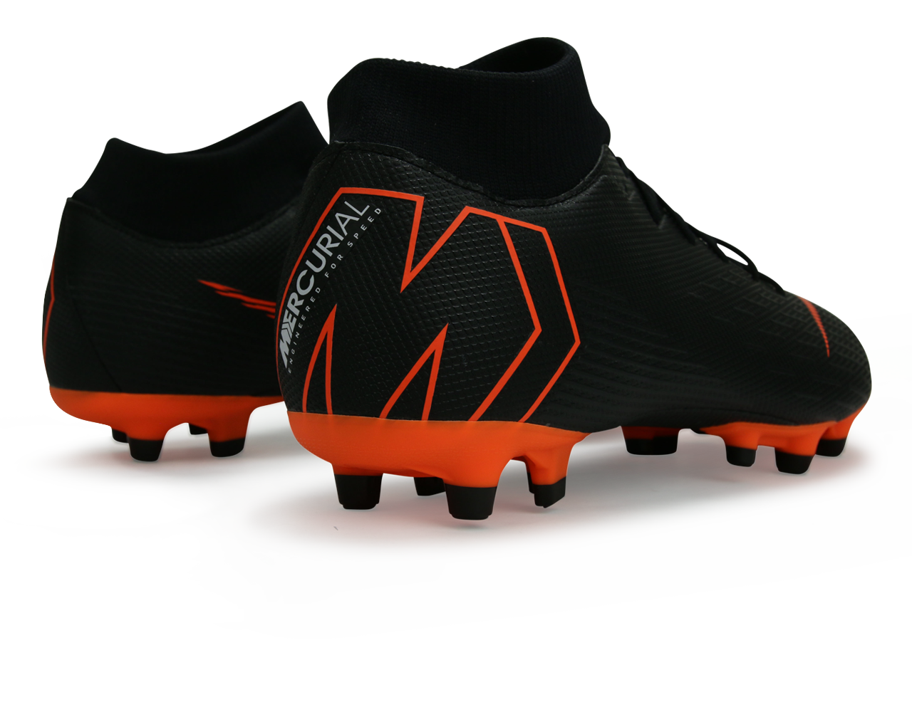 Nike Men's Mercurial Superfly VI Academy FG/MG Black/Total Orange