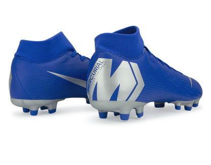 Nike Men's Mercurial Superfly 6 Academy FG Racer Blue/Metallic Silver