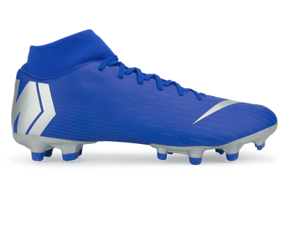 Nike Men's Mercurial Superfly 6 Academy FG Racer Blue/Metallic Silver