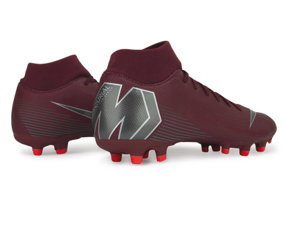 Nike Men's Mercurial Superfly 6 Academy FG/MG Team Red/Metallic Dark Grey
