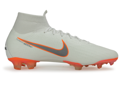 Nike Men's Mercurial Superfly 6 Elite FG White/Metalic Cool Grey/Total Orange