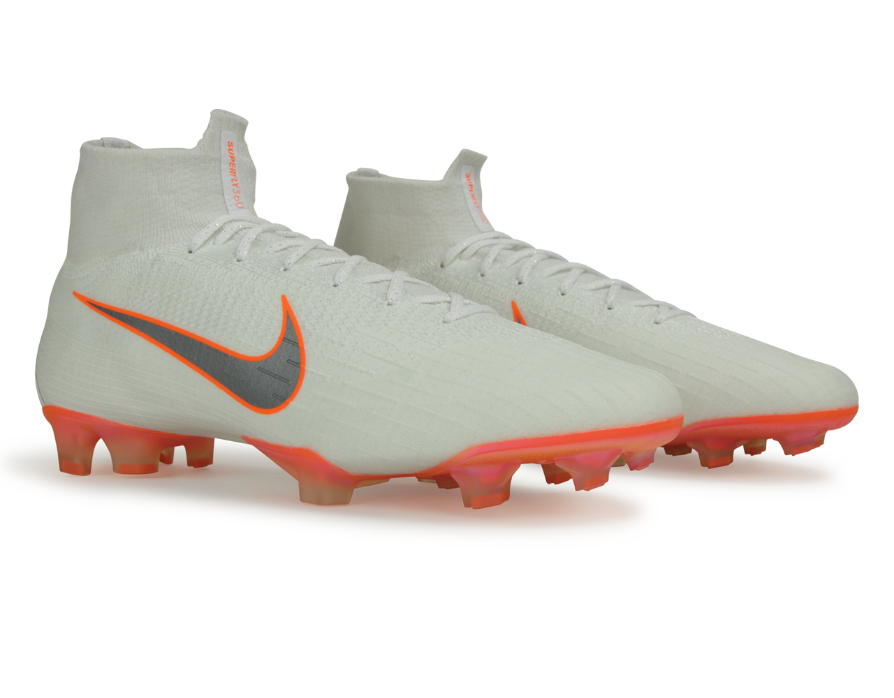 Nike Men's Mercurial Superfly 6 Elite FG White/Metalic Cool Grey/Total Orange